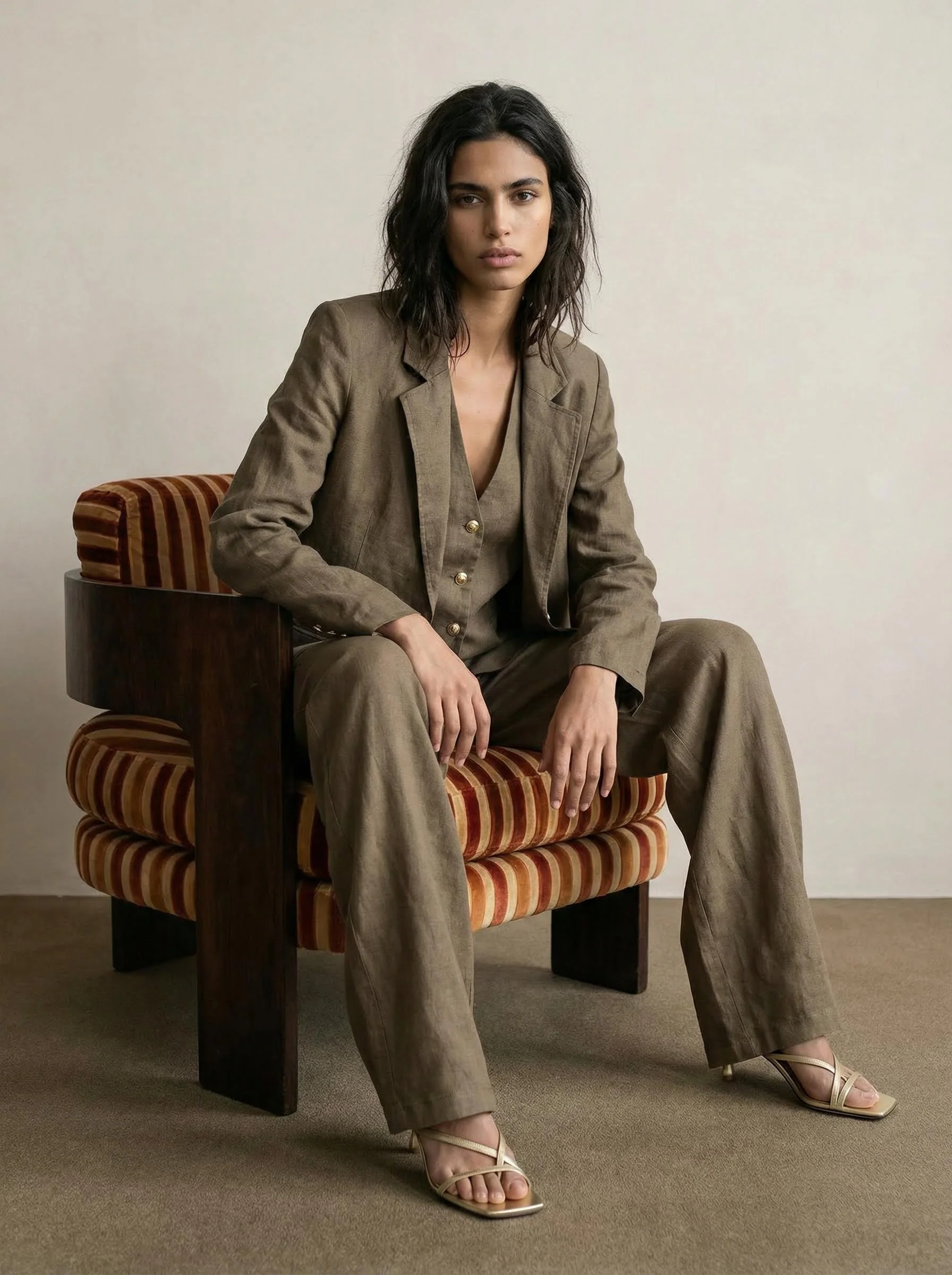 Tailored linen jacket