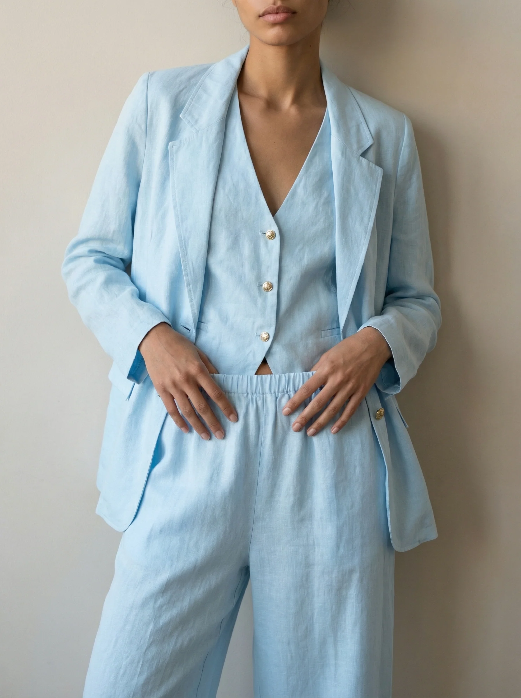 Tailored linen jacket