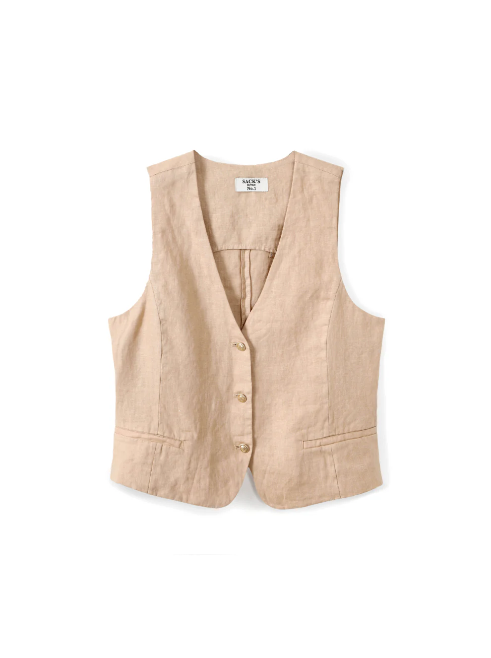 Tailored linen vest - Image 5