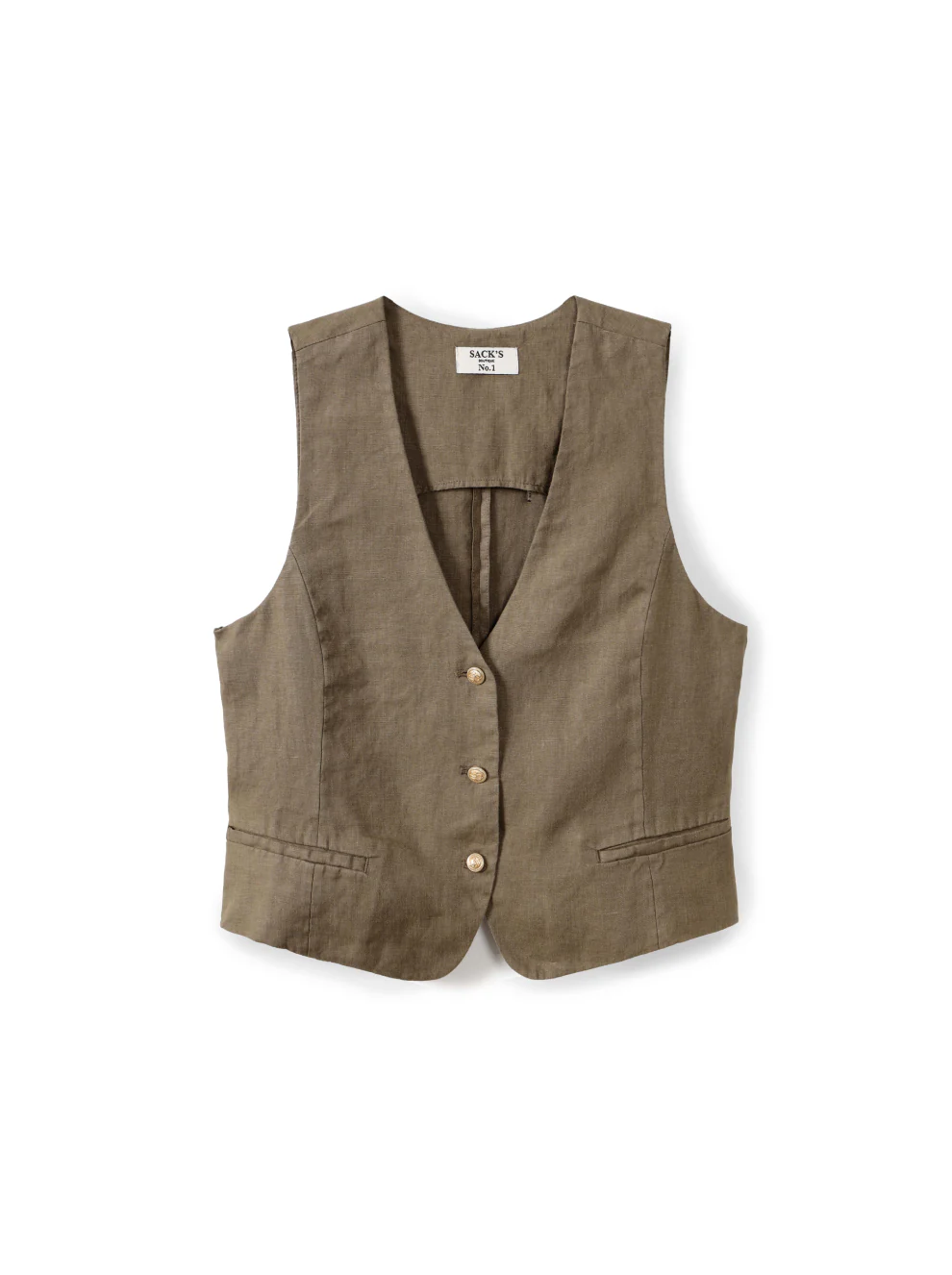 Tailored linen vest