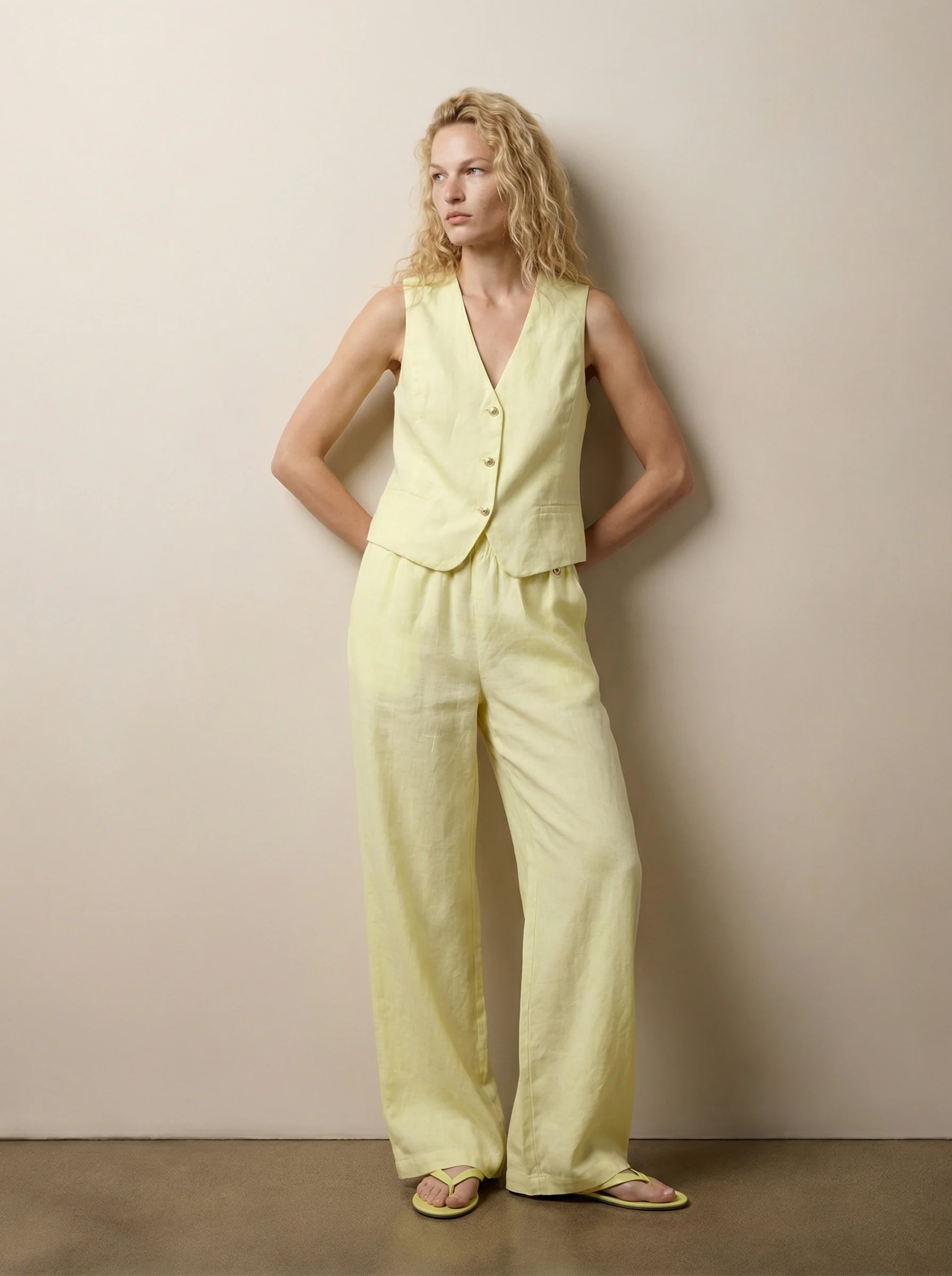 Tailored linen vest - Image 5