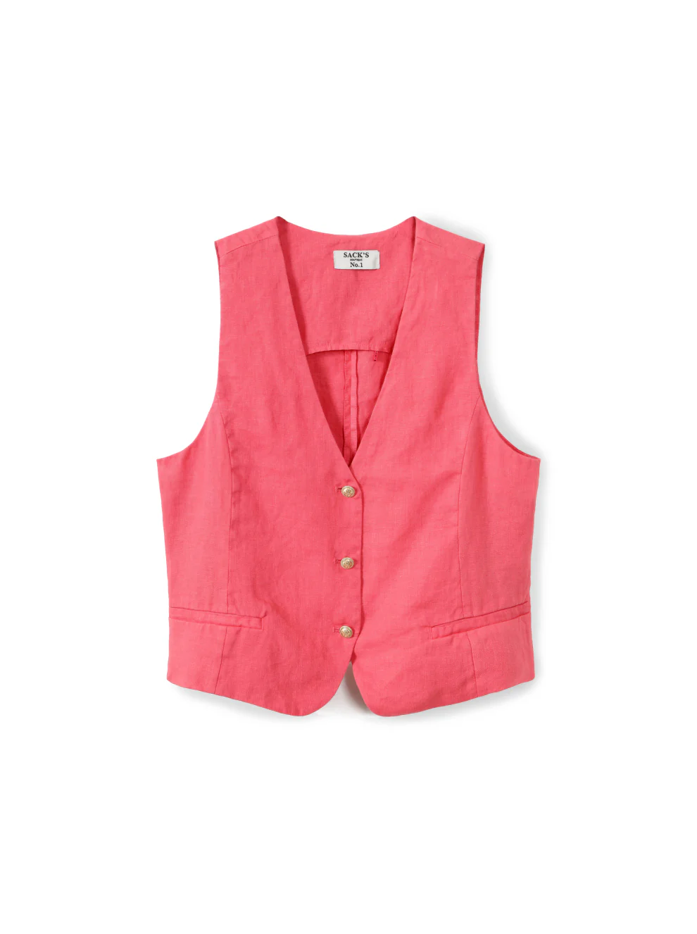 Tailored linen vest - Image 5