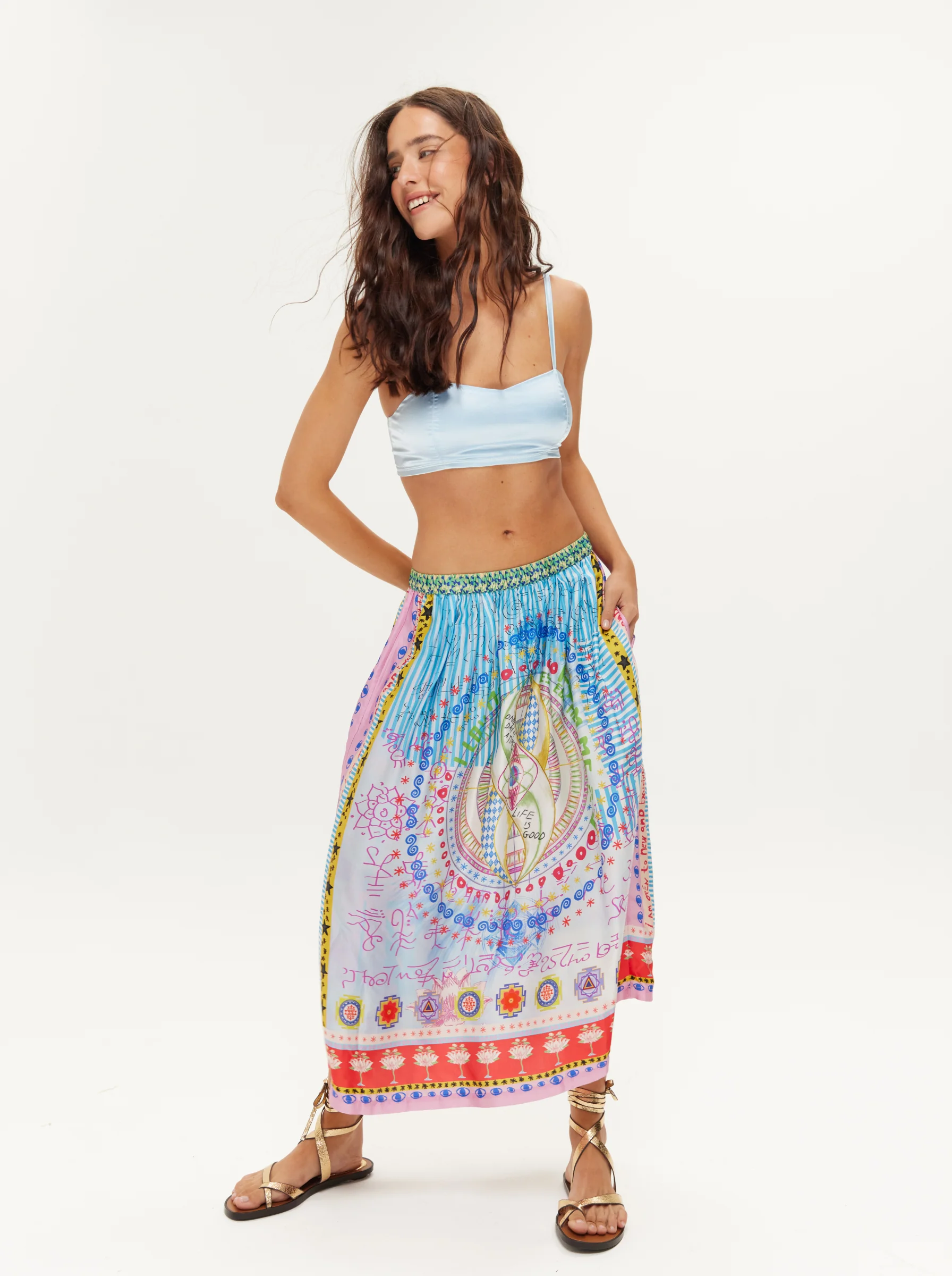 Vanessa Printed Midi Skirt - Image 2