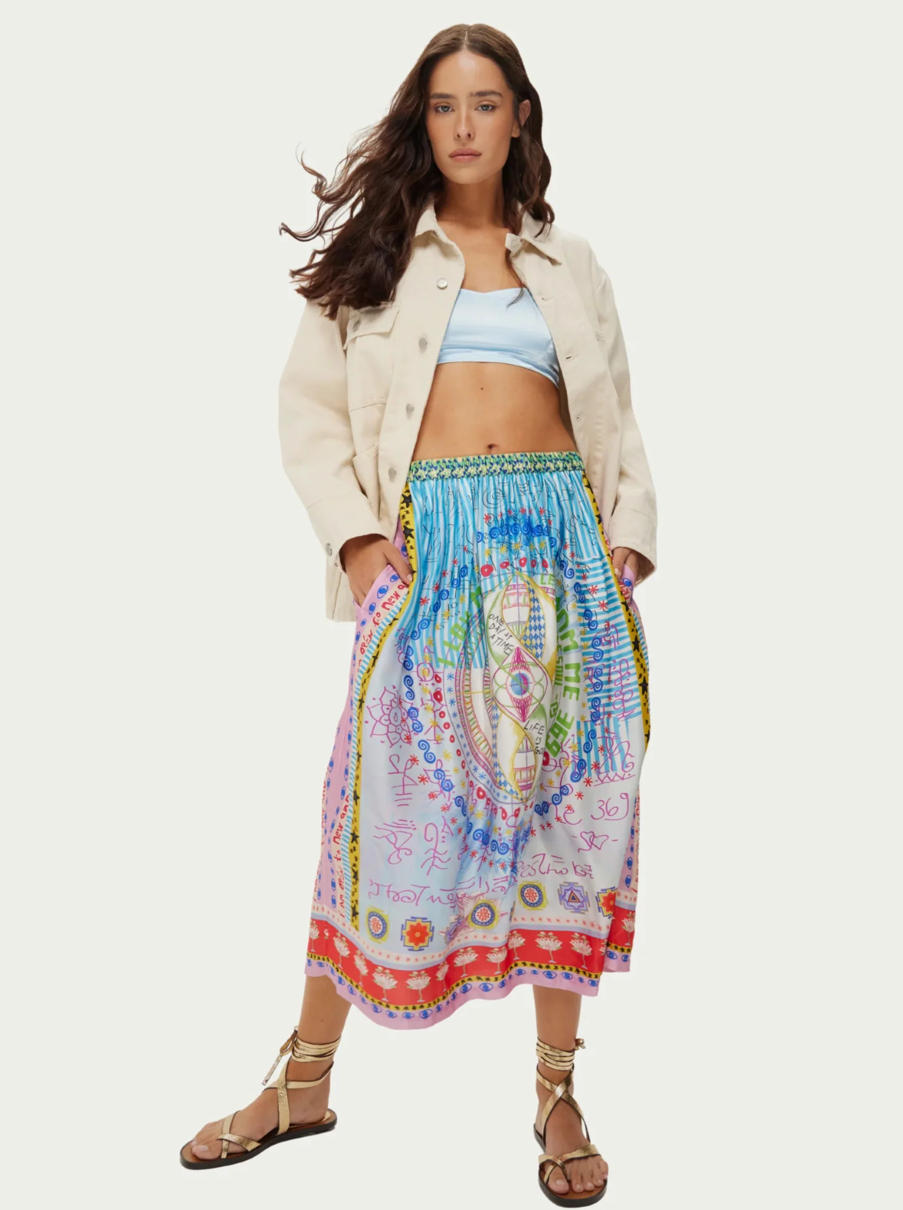 Vanessa Printed Midi Skirt - Image 5