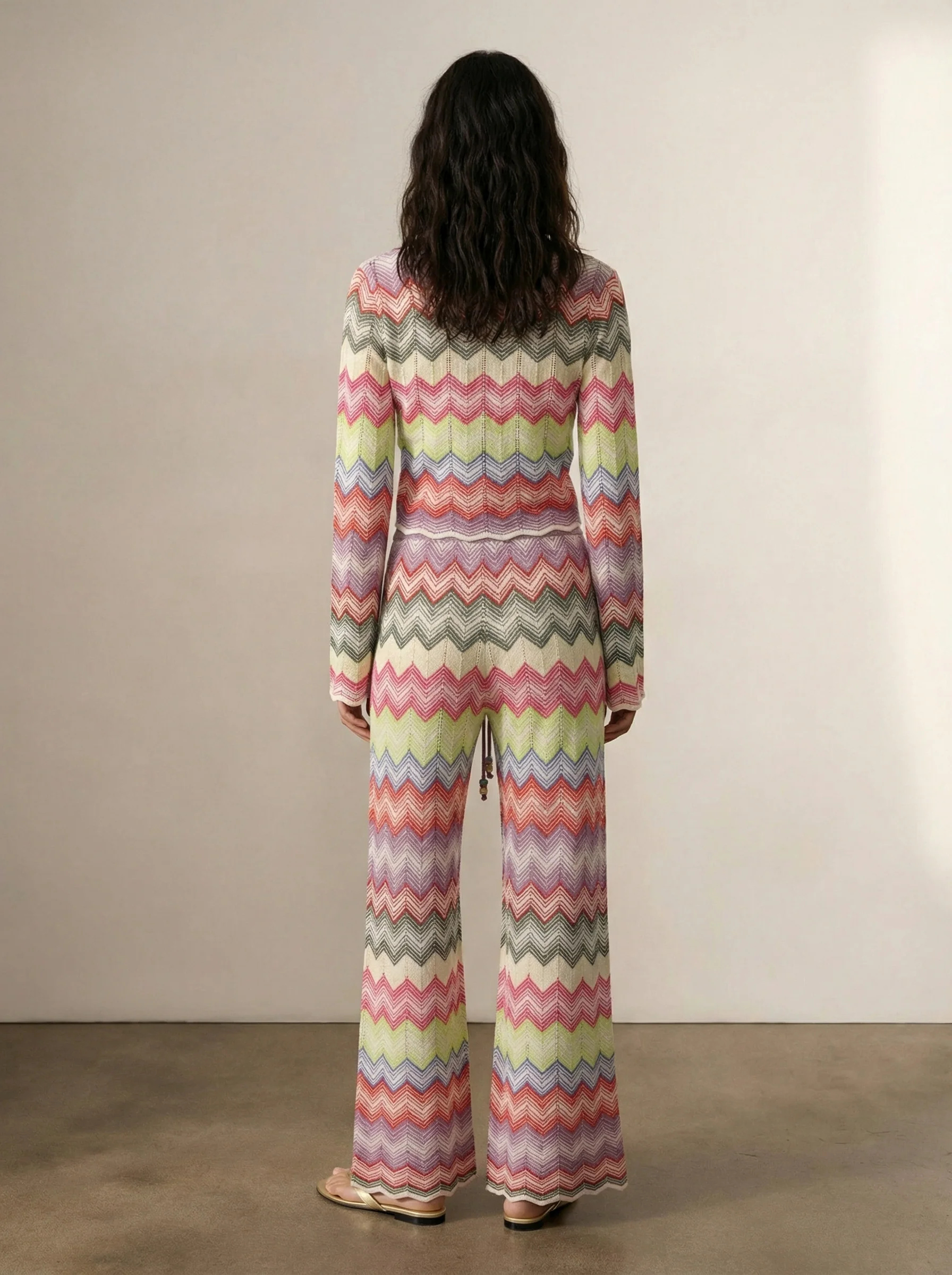 Wide-leg knit pants - Image 4