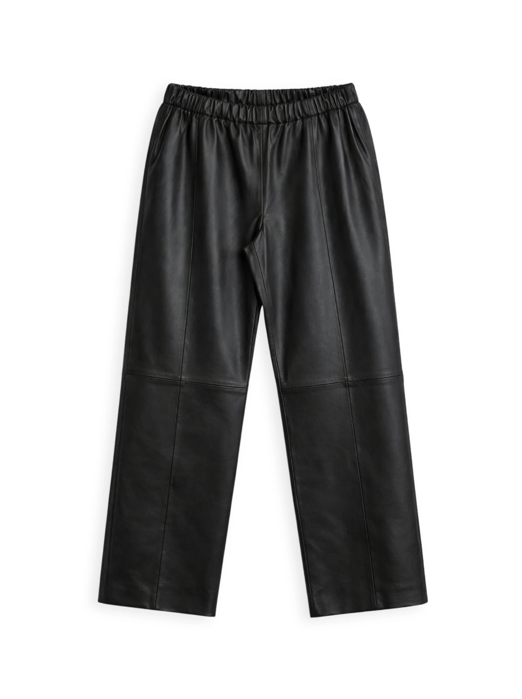 Wide-leg leather pants
