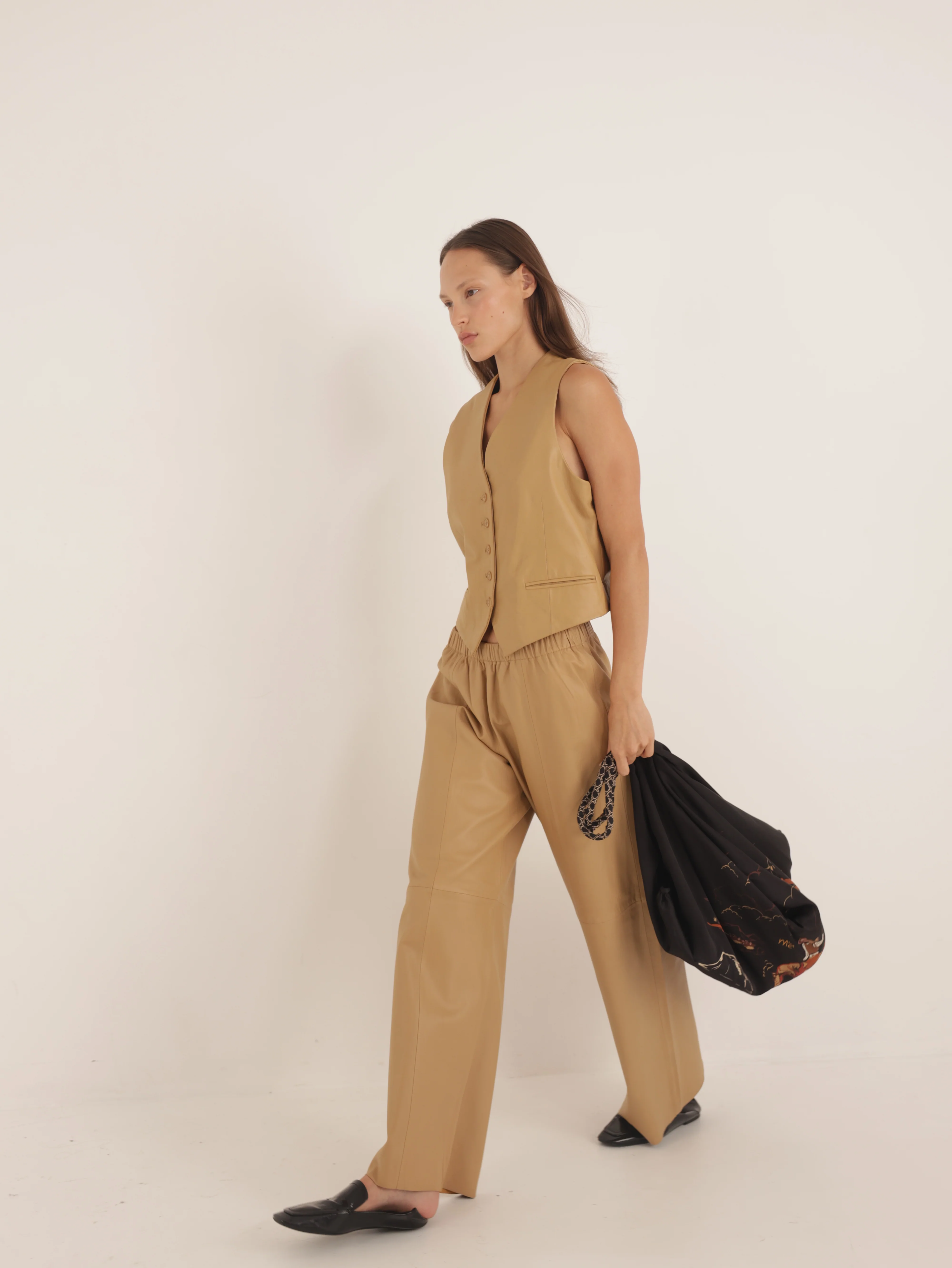 Wide leg Leather pants - Image 3