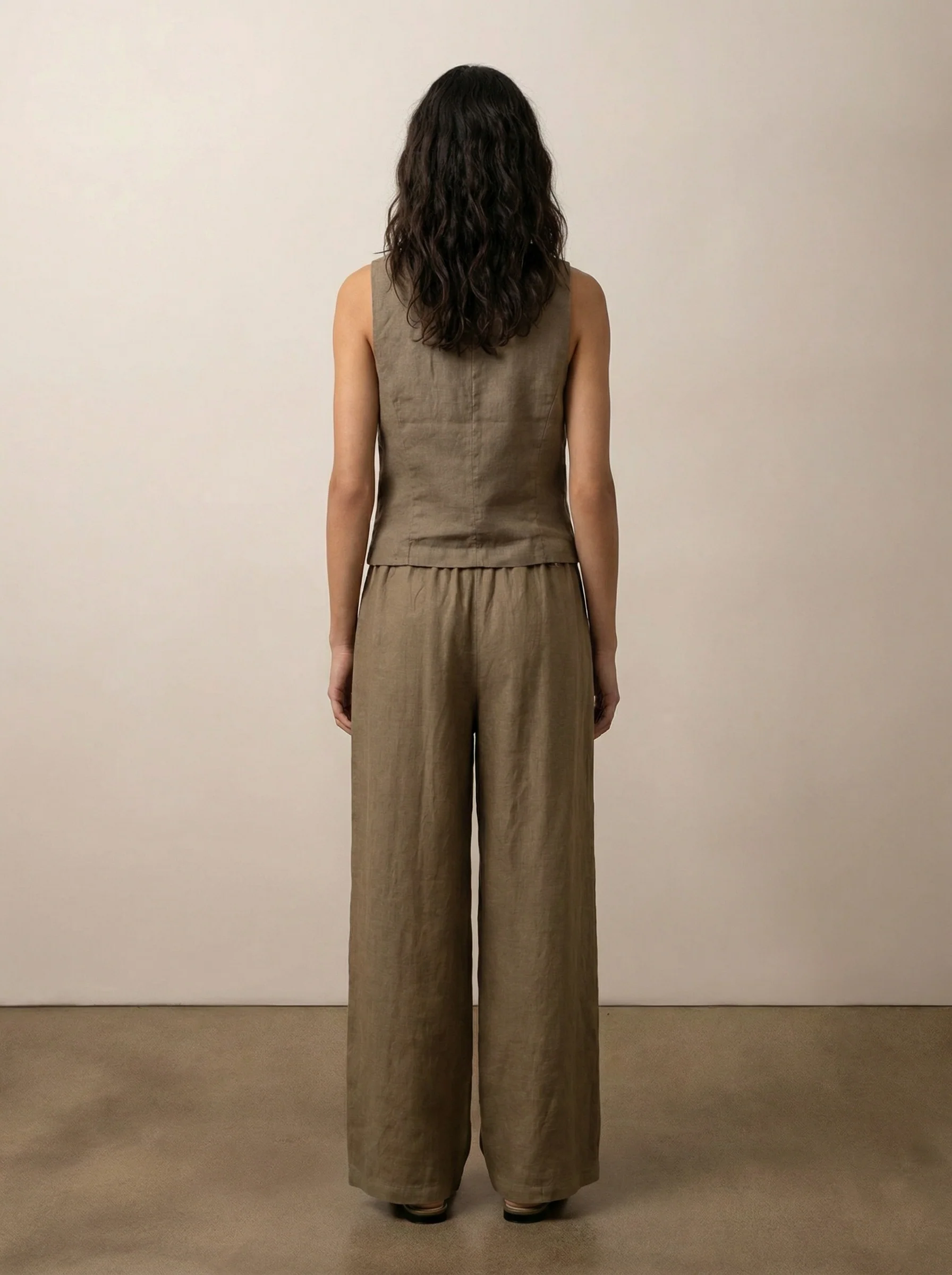 Wide-leg linen pants - Image 4