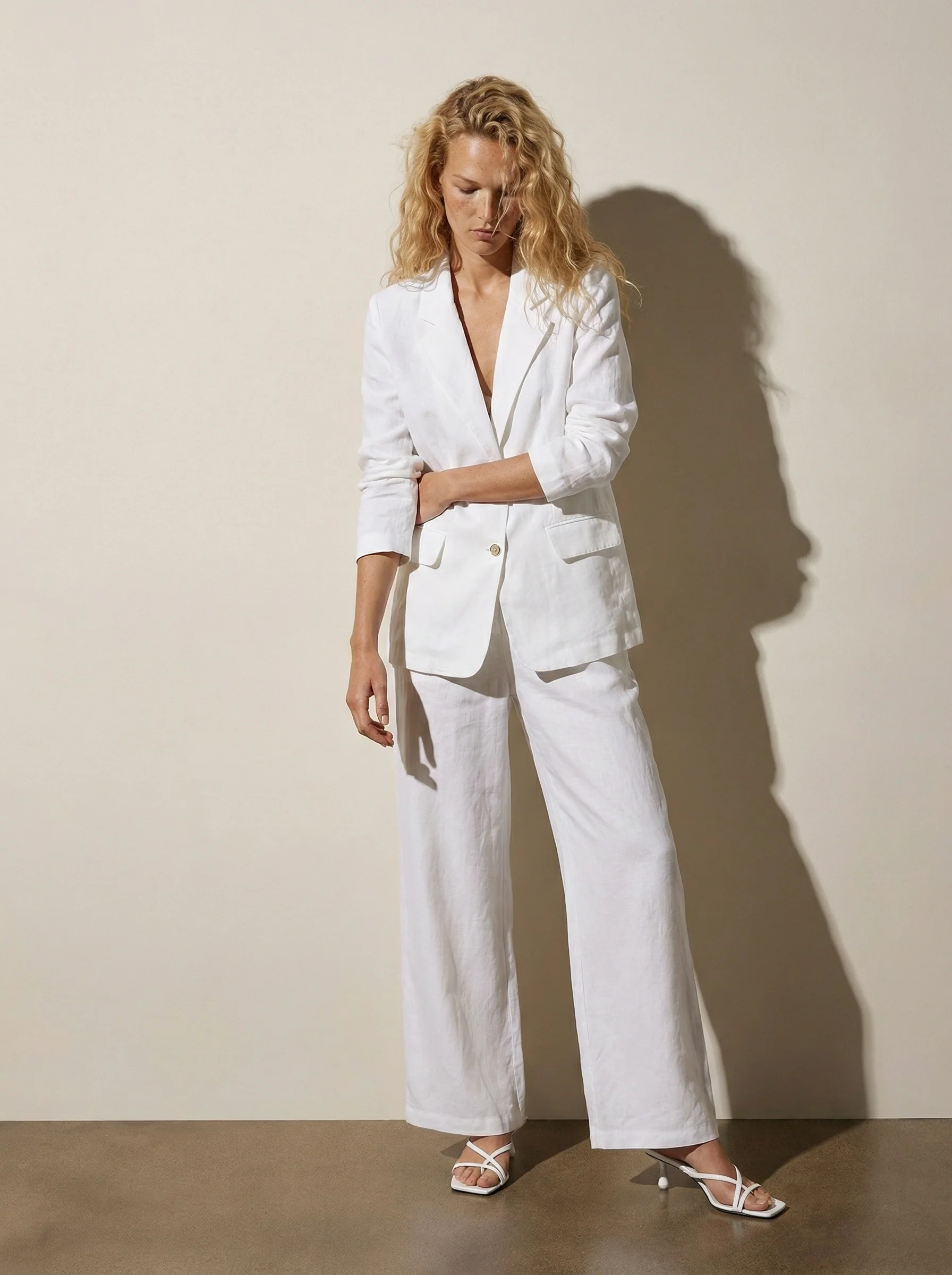 Wide-leg linen pants - Image 2