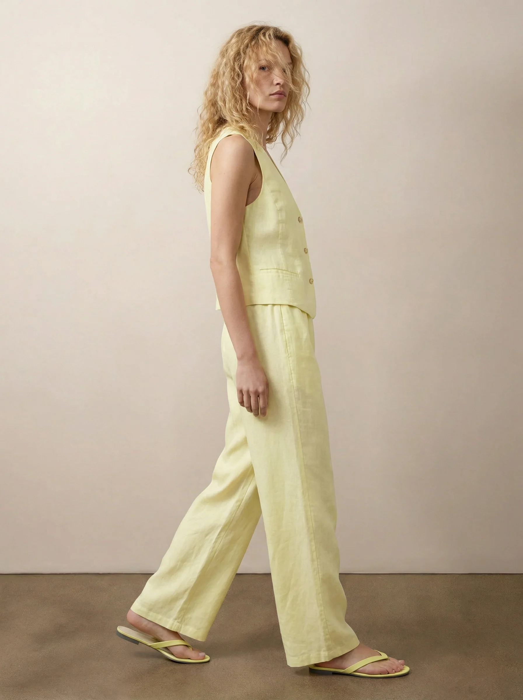 Wide-leg linen pants - Image 4