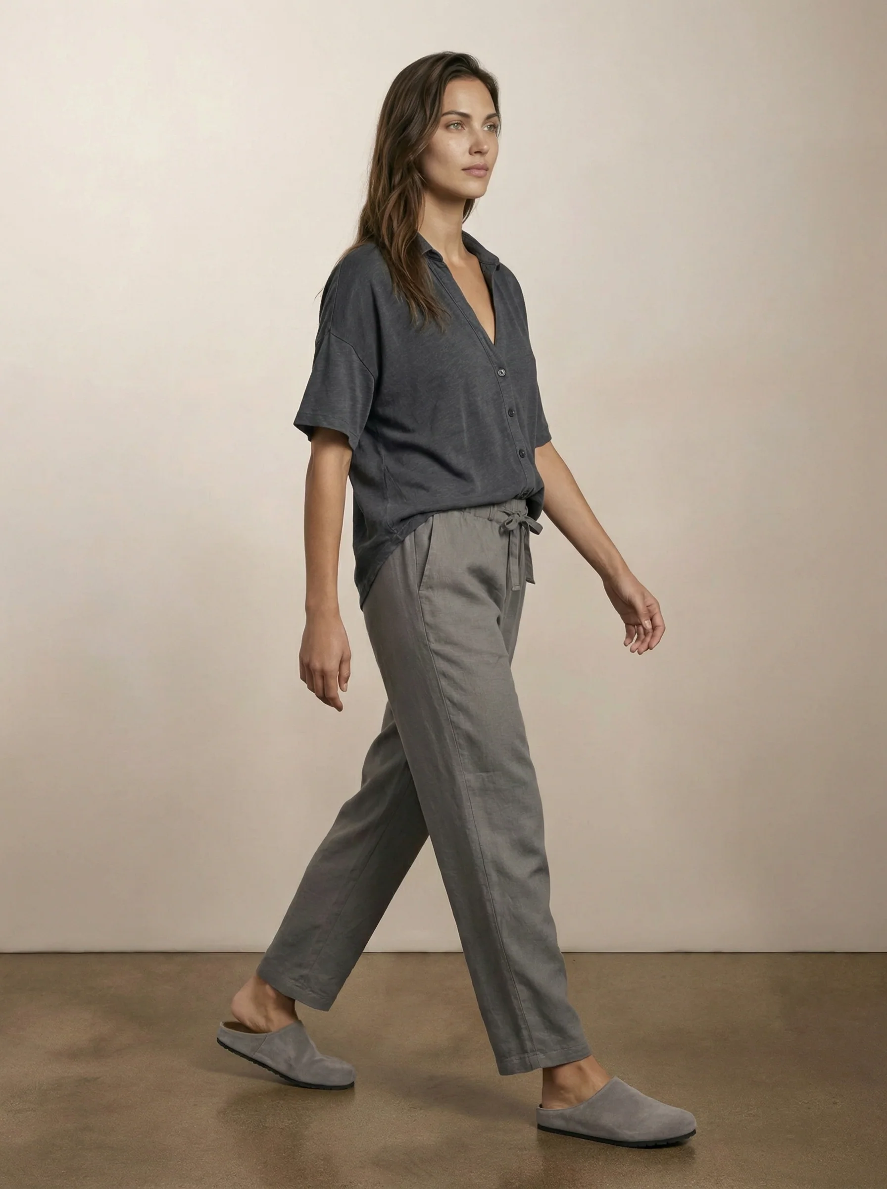 Wide leg tencel pants - Image 2